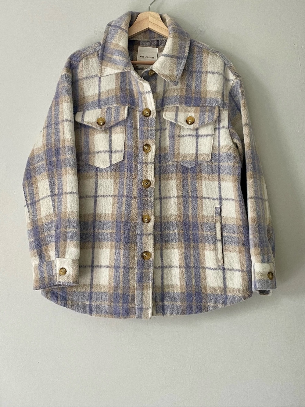 Avec Les Filles Plaid Shacket